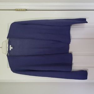 J Jill small ladies cardigan periwinkle/purple lightweight long sleeves